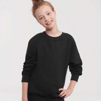 Kids raglan sleeve sweatshirt in Black - North Print Workwear