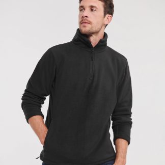 ¼-zip outdoor fleece in Black - North Print Workwear