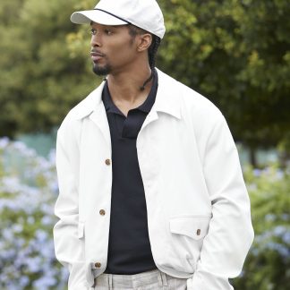 Rope detail golf cap in Light Grey/White - North Print Workwear