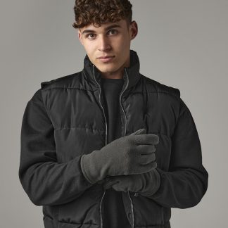 Recycled fleece gloves in Black - North Print Workwear