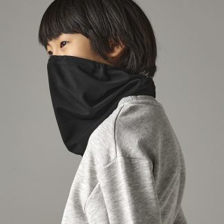 Junior softshell sports tech neck warmer in Black - North Print Workwear