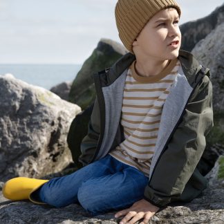 Organic cotton kids beanie in Almond - North Print Workwear