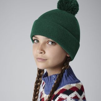 Junior original pom pom beanie in Black - North Print Workwear