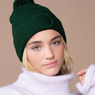 Fan patch beanie in Black - North Print Workwear