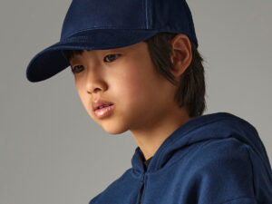 Junior organic cotton 5-panel cap in Black - North Print Workwear