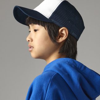Junior snapback trucker in Black/Black - North Print Workwear