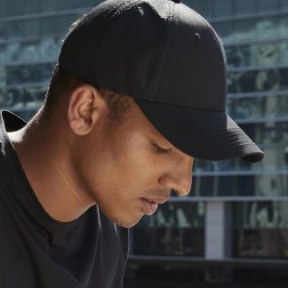 Technical mesh trucker in Black/Black - North Print Workwear