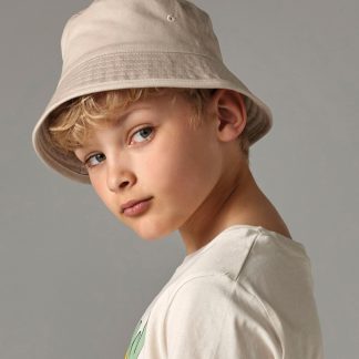 Junior organic cotton bucket hat in Navy - North Print Workwear