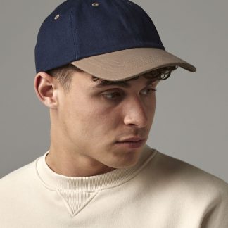 Low-profile heavy brushed cotton cap in Black - North Print Workwear