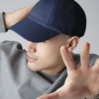 Low-profile heavy cotton drill cap in Black - North Print Workwear