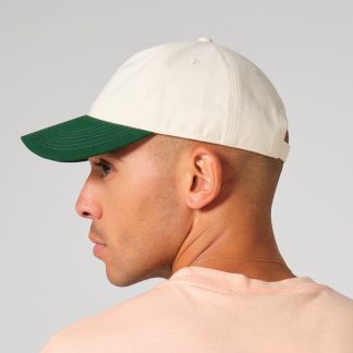 Contrast peak leisure cap in Natural/Black - North Print Workwear