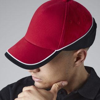 Teamwear competition cap in Black/Classic Red - North Print Workwear