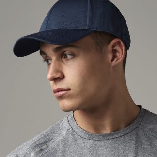 Air mesh 6-panel cap in Black - North Print Workwear
