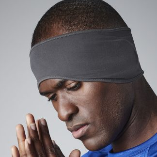 Softshell sports tech headband in Black - North Print Workwear