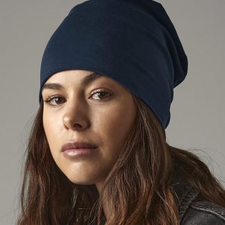 Hemsedal cotton slouch beanie in Black - North Print Workwear