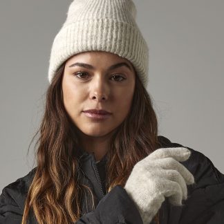 Cosy ribbed beanie in Almond Marl - North Print Workwear