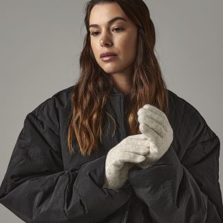 Cosy ribbed-cuff gloves in Almond Marl - North Print Workwear