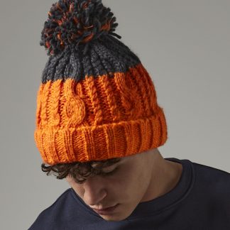 Apres beanie in Azure Blue/Oxford Navy - North Print Workwear