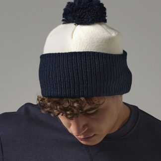 Snowstar® two-tone beanie in Black/Bright Red - North Print Workwear