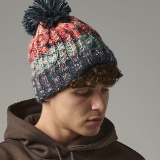 Corkscrew pom pom beanie in Alpine Blues - North Print Workwear