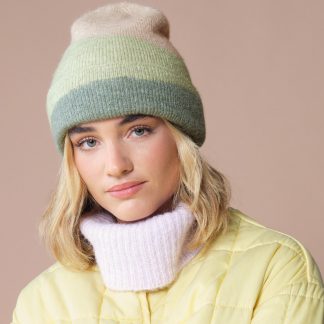 Soft wave beanie in Almond/ Pistachio/ Dusty Green - North Print Workwear