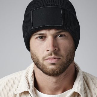 Removable patch Thinsulate™ beanie in Black - North Print Workwear