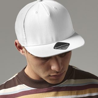 5-panel snapback rapper cap in Black - North Print Workwear