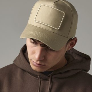Removable patch 5-panel cap in Black - North Print Workwear