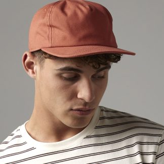 Organic cotton unstructured 5-panel cap in Black - North Print Workwear