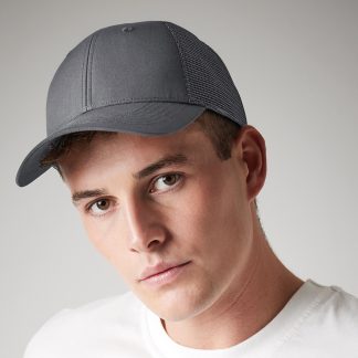 Recycled urbanwear 6-panel snapback trucker in Black - North Print Workwear