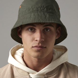 Recycled polyester bucket hat in Black - North Print Workwear