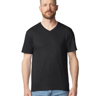 Softstyle™ v-neck t-shirt in Black - North Print Workwear