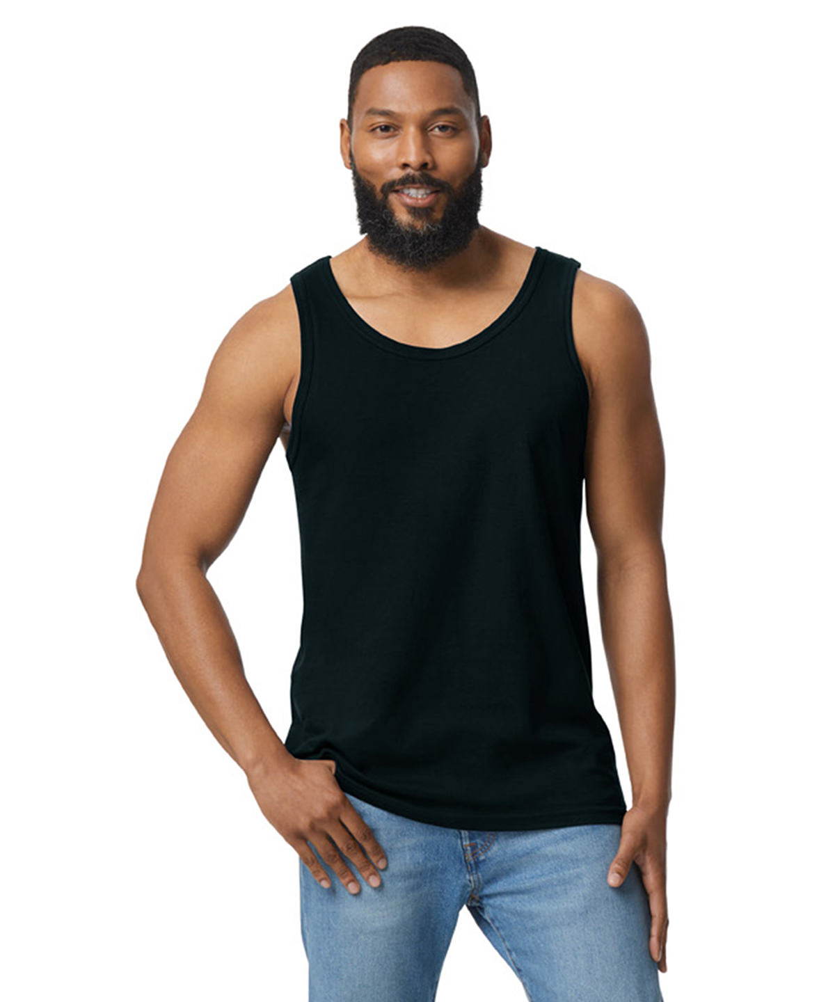 Softstyle™ adult tank top in Black - North Print Workwear