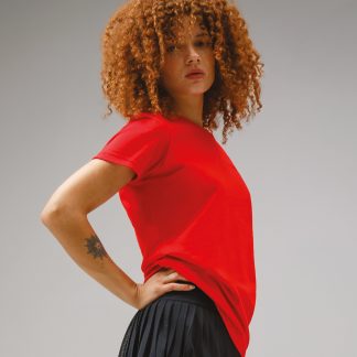 Softstyle™ midweight women’s t-shirt in Heliconia - North Print Workwear