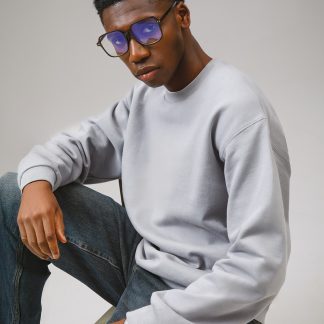 Hammer® Maxweight adult crew neck sweatshirt in Blue Dusk - North Print Workwear