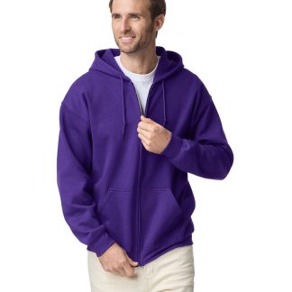 Heavy Blend™  full-zip hooded sweatshirt in Ash* - North Print Workwear