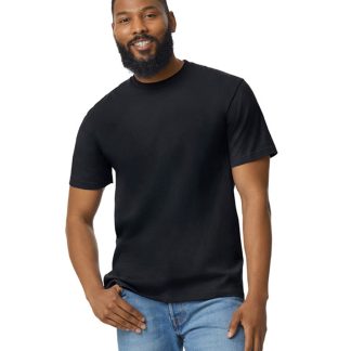 Softstyle™ midweight adult no-label enzyme wash t-shirt in Navy - North Print Workwear