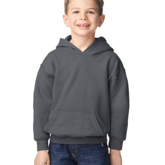 Heavy Blend™ youth hooded sweatshirt in Black - North Print Workwear