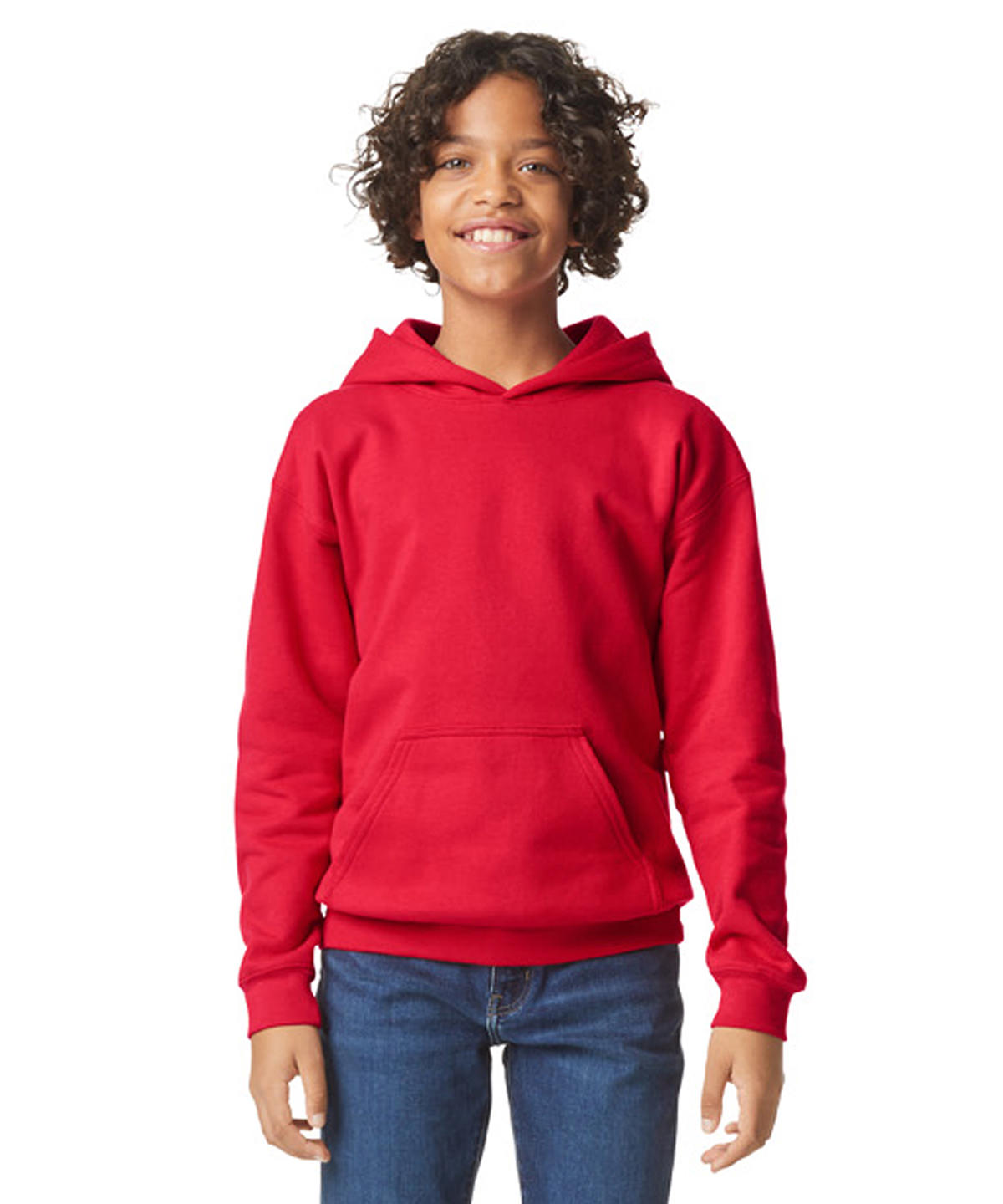 Softstyle™ midweight fleece youth hoodie in Black - North Print Workwear