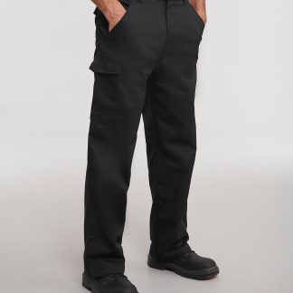 Polycotton twill workwear trousers in Black - North Print Workwear