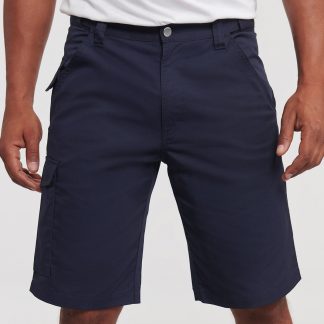 Polycotton twill workwear shorts in Black - North Print Workwear