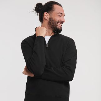 Authentic ¼ zip sweatshirt in Black - North Print Workwear