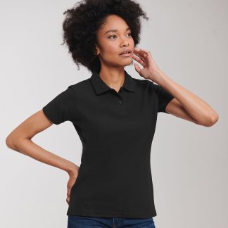 Women's classic polycotton polo in Black - North Print Workwear