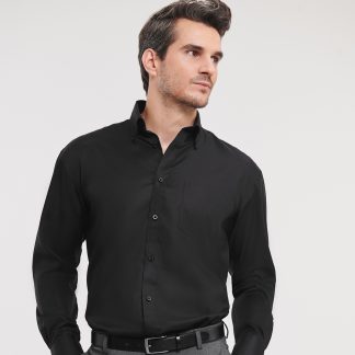 Long sleeve ultimate non-iron shirt in Black - North Print Workwear
