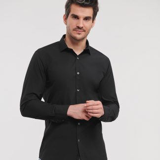 Long sleeve ultimate stretch shirt in Black - North Print Workwear