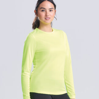 Women's long sleeve cool T in Arctic White - North Print Workwear
