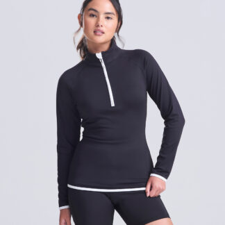 Women's cool ½ zip sweatshirt in French Navy/Arctic White - North Print Workwear