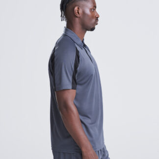 Contrast cool polo in Arctic White/Fire Red - North Print Workwear