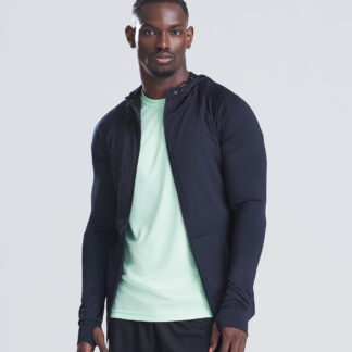 Cool contrast zoodie in Black/Black Slate Melange - North Print Workwear