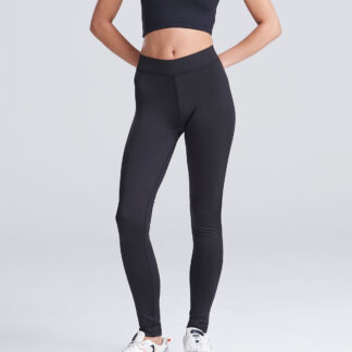 Women's cool workout leggings in Jet Black - North Print Workwear